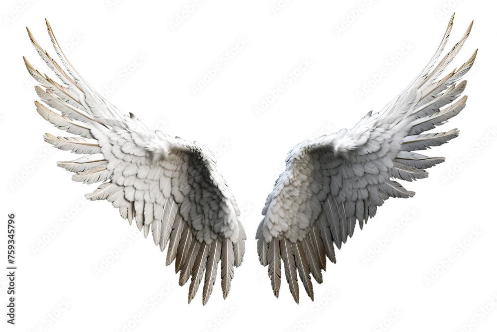 Fototapeta premium angel wings isolated on white