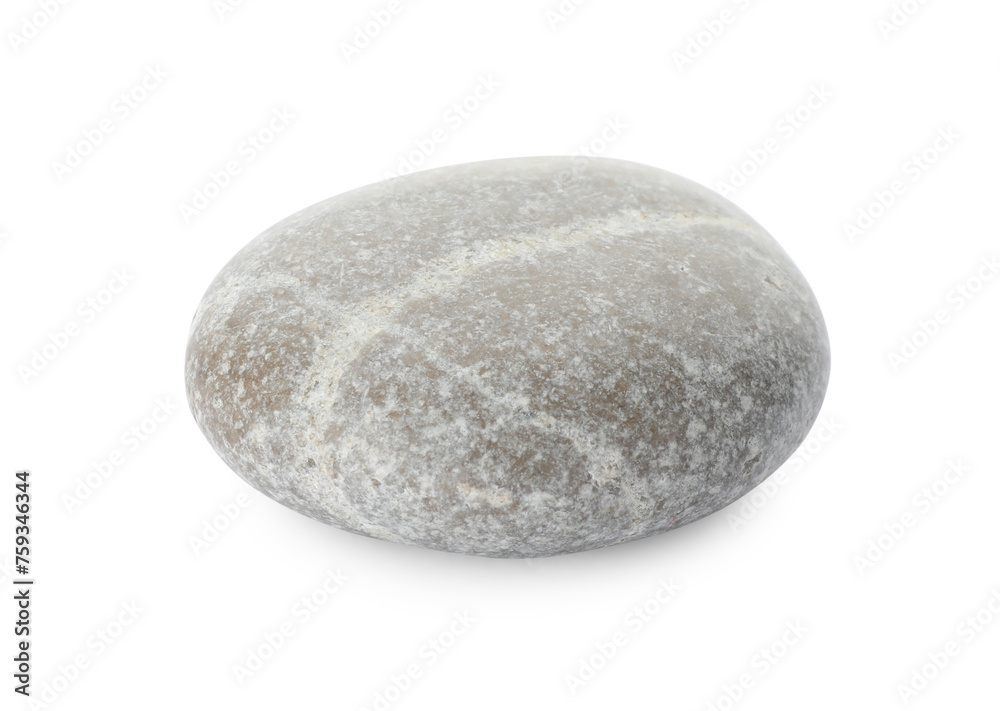 One light grey stone isolated on white