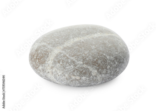 One light grey stone isolated on white
