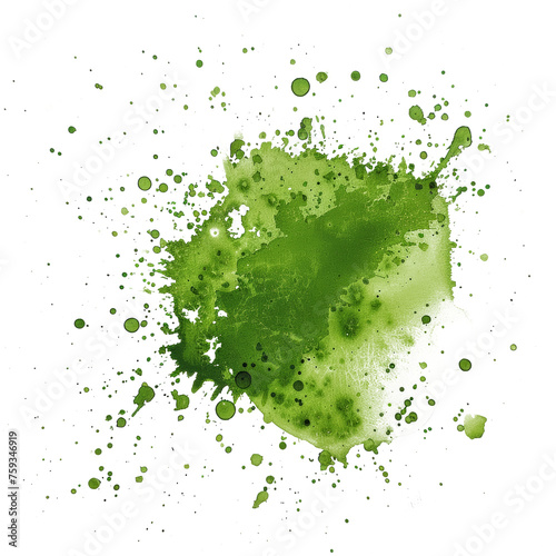 Dynamic Green Paint Splatter