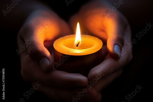 A person is holding a candle in their hand