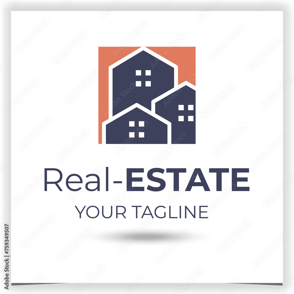 Fototapeta premium Vector real estate company logo template