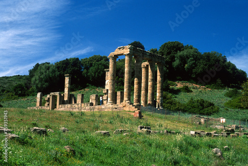Bild auf Leinwand Antique traditional Roman Temple of Antas in ruins empty with no people in Sardi