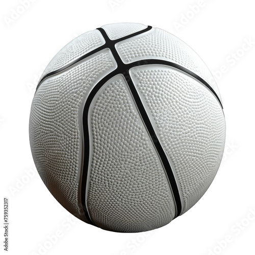 Orange Basketball on Transparent Background