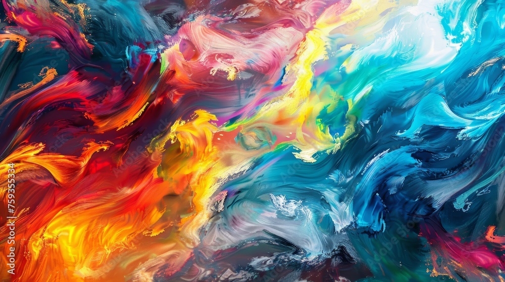 Abstract colorful paint swirls Abstract colorful paint swirls