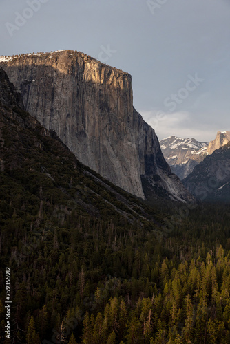 El Capitan and Hald Dome in Yosemite  photo