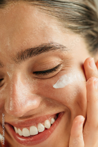Woman with Facial Cream 