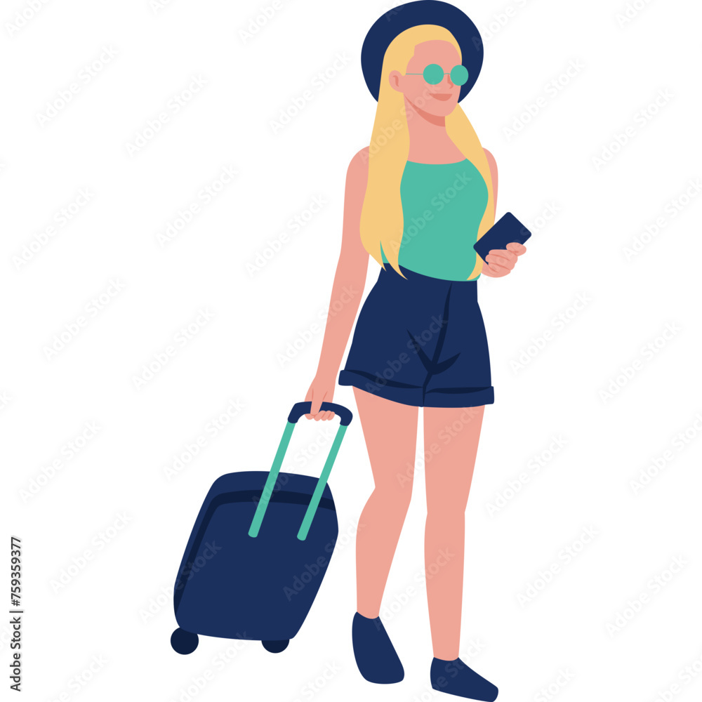 Traveler Flat Vector Traveler Flat Vector