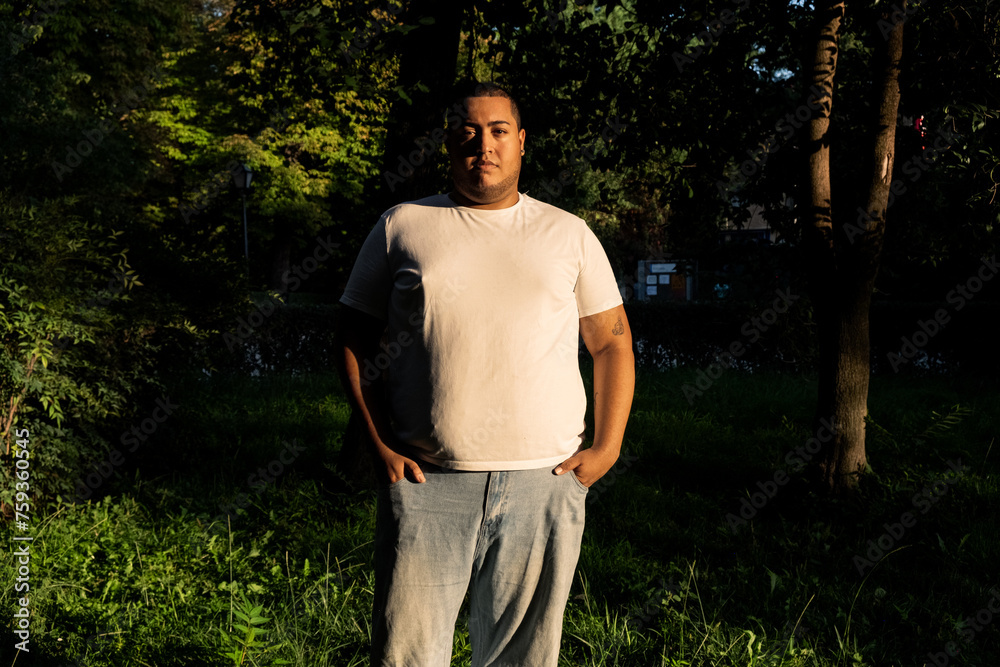 Portrait of plus size black boy Portrait of plus size black boy