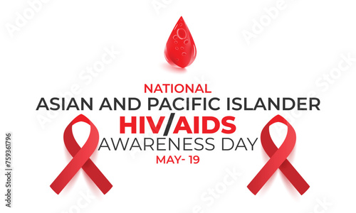 National Asian and pacific islander Hiv aids awareness day. background, banner, card, poster, template. Vector illustration.