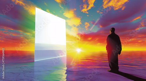 A man finding solace and inspiration in a solitary painting session, unleashing creativity, expression, and emotion on canvas, channeling inner thoughts and feelings into vibrant works of art