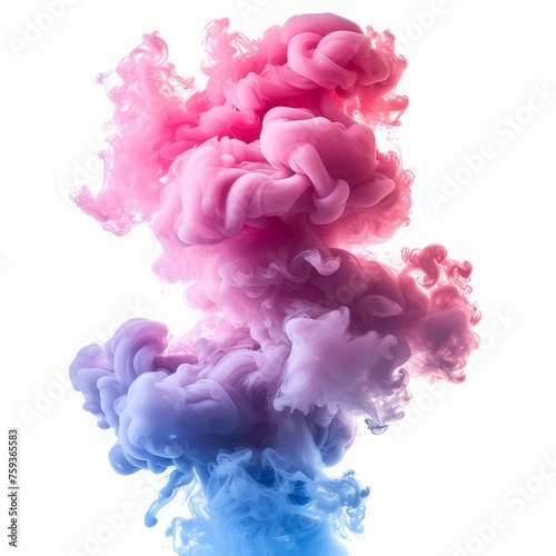 pink smoke without background © Bi