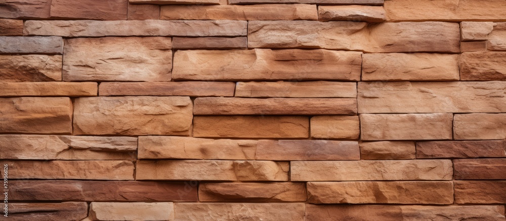 Sandstone bricks wall texture.