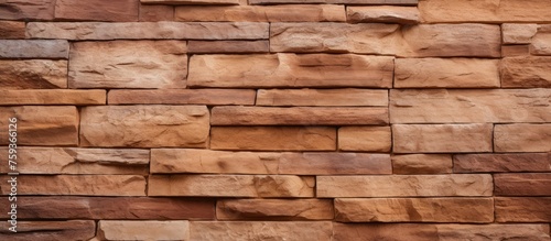 Sandstone bricks wall texture.
