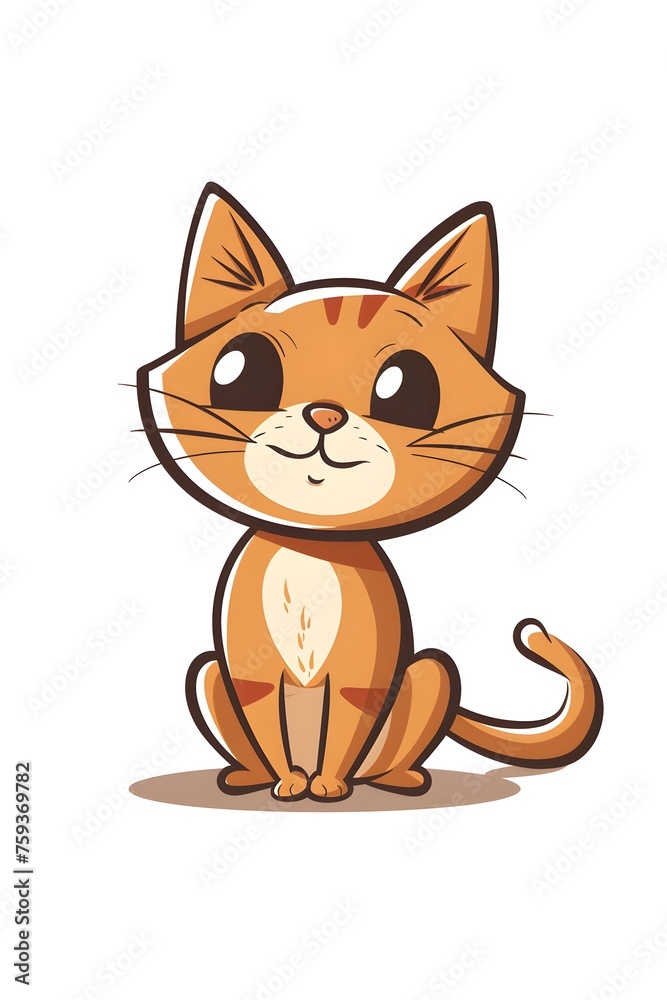cute cat logo animal
