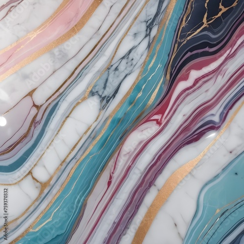 Colorful marble with lines and gradients inside