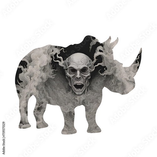 Rhino Skull  © Neon Heaven