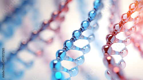Repetitive DNA 3d rendering photo