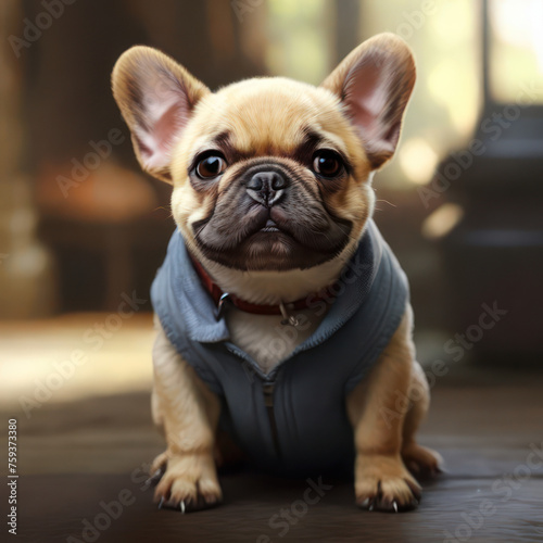 french bulldog portrait or pug dog portrait or french bulldog puppy © Rahmat 