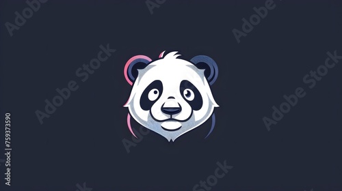cute panda logo animal photo