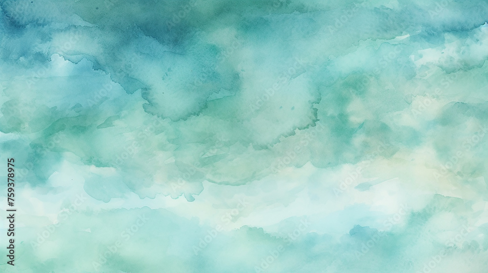 watercolor turquoise abstract background 