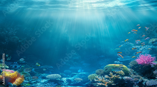 Wallpaper Ocean Sea Nature Underwater. © Wasin Arsasoi