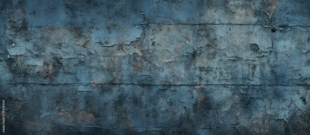 Obraz premium Gritty Navy Aged Distressed Wall Texture Pattern.