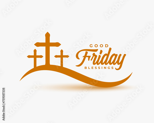 holy week good friday religious background with cross design