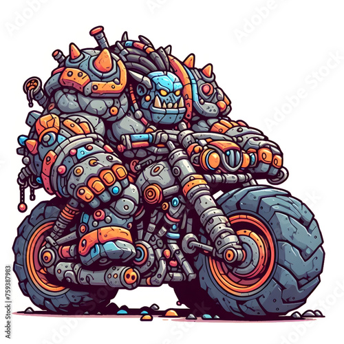 dragon on motorcycle