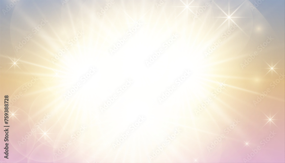 glowing and shiny glare banner with sunrays effect - obrazy, fototapety, plakaty 