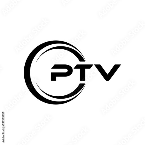 PTV Letter Logo Design, Inspiration for a Unique Identity. Modern Elegance and Creative Design. Watermark Your Success with the Striking this Logo. photo