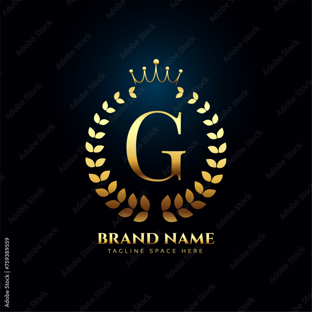 Fototapeta premium letter G concept logo design in golden premium style