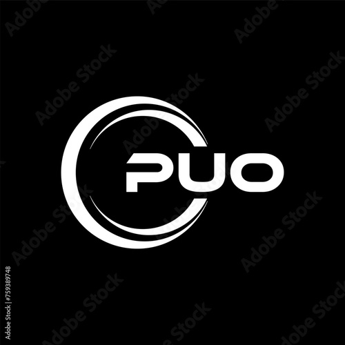 PUO Letter Logo Design, Inspiration for a Unique Identity. Modern Elegance and Creative Design. Watermark Your Success with the Striking this Logo. photo