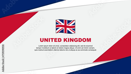 United Kingdom Flag Abstract Background Design Template. United Kingdom Independence Day Banner Cartoon Vector Illustration. United Kingdom