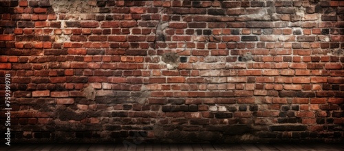Vintage brick wall backdrop.