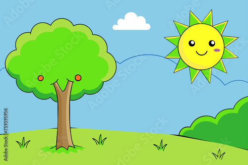 summer background is tree