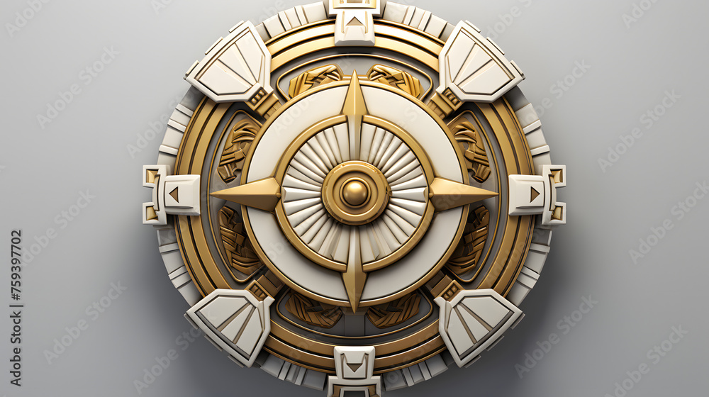 Naklejka premium Guild Clan icon game 3d
