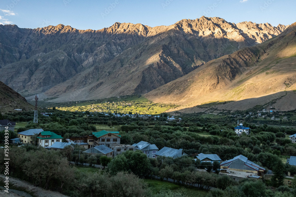 Panikhar village and the Nun-Kun massif, Zanskar, India Panikhar village and the Nun-Kun massif, Zanskar, India