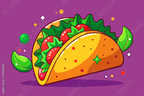 Tacos with fresh fillings are laid out on a striped tablecloth.