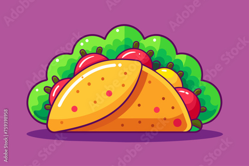Tacos with fresh fillings are laid out on a striped tablecloth.