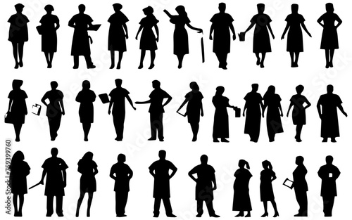 silhouettes of people