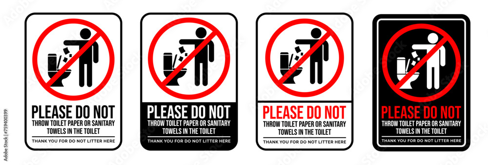 Do not litter in toilet paper or sanitary towels. Bin icon. Recycle icon set. Trash can collection. Trash icons set. Web icon, delete button. Delete symbol flat style on white background. Do not litter in toilet paper or sanitary towels. Bin icon. Recycle icon set. Trash can collection. Trash icons set. Web icon, delete button. Delete symbol flat style on white background.
