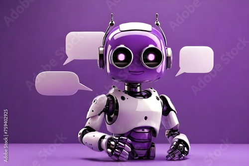 3d vector robot chatbot. AI content generator, ChatGPT, customer service, support character face, human intelligence, robot application, conversation assistant, global connection concept 