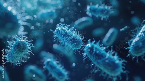 Microscopic bacteria © Intelligence Studio