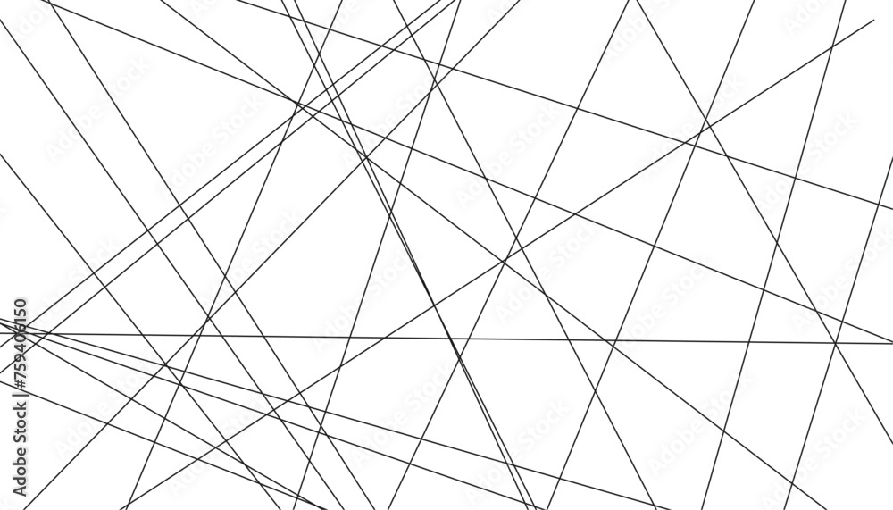 Obraz premium Modern, contemporary art like illustration. Random chaotic lines abstract geometric texture. Vector illustration