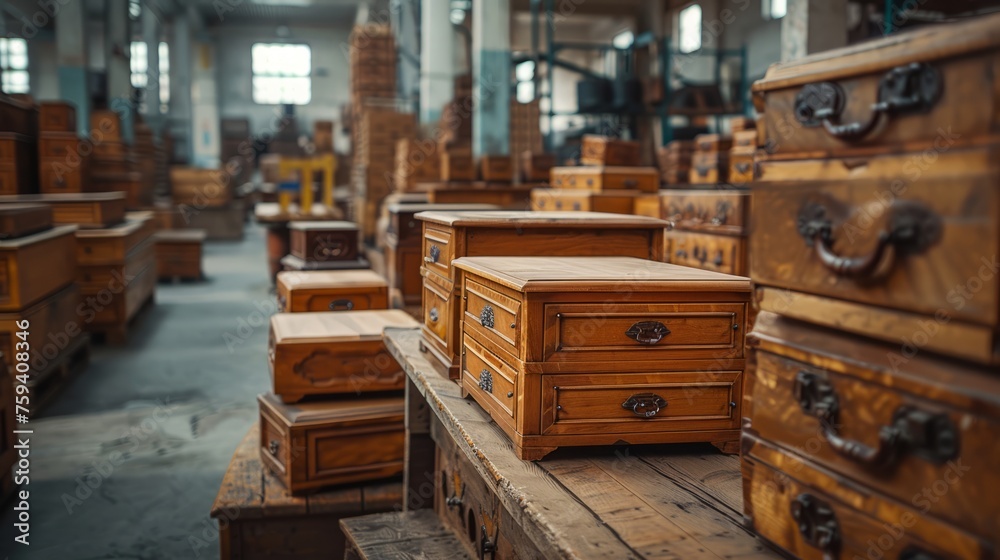 Furniture manufacturing factory, woodworking, woodcraft.