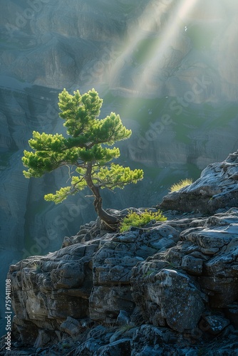 lone tree rocky cliff sunbeam earth dolomites young still entertainment bonsai breathtaking pines symbol corners
