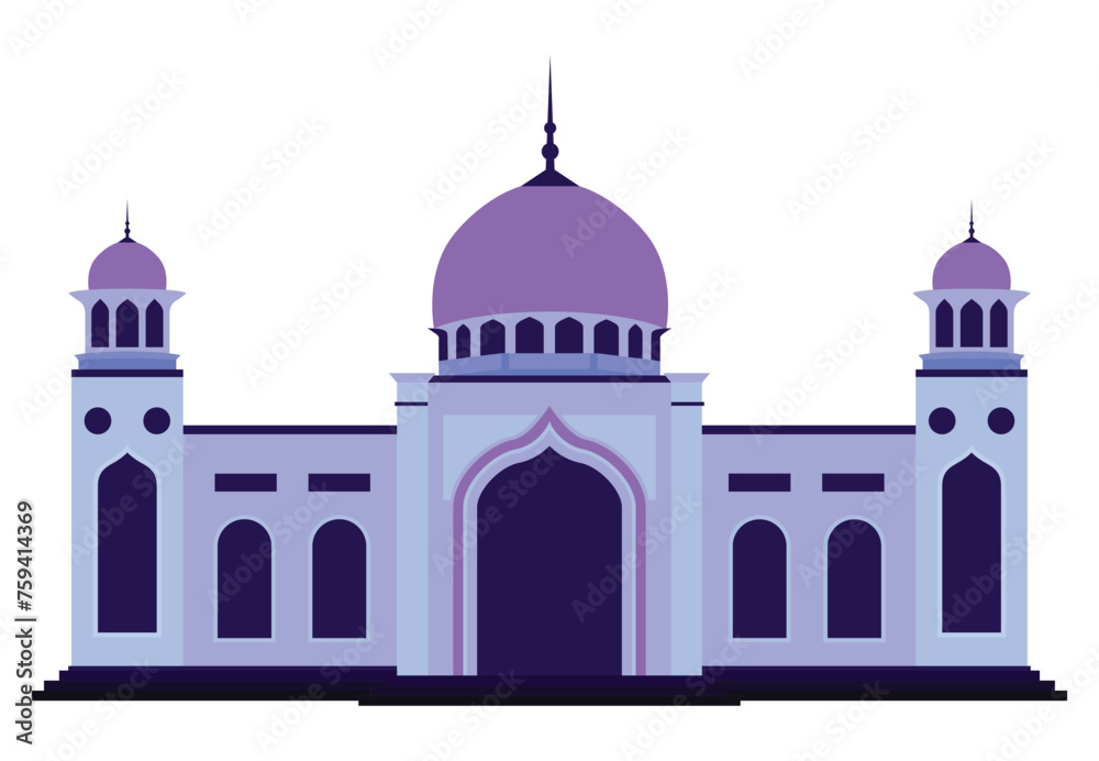 Vector of mosque flat design
