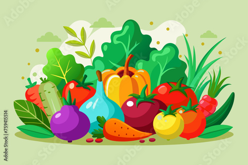 This glorious tapestry of colorful vegetables creates a vibrant and appetizing background.