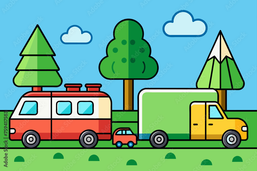 Naklejka premium vehicles background is tree